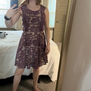 Purple lace dress